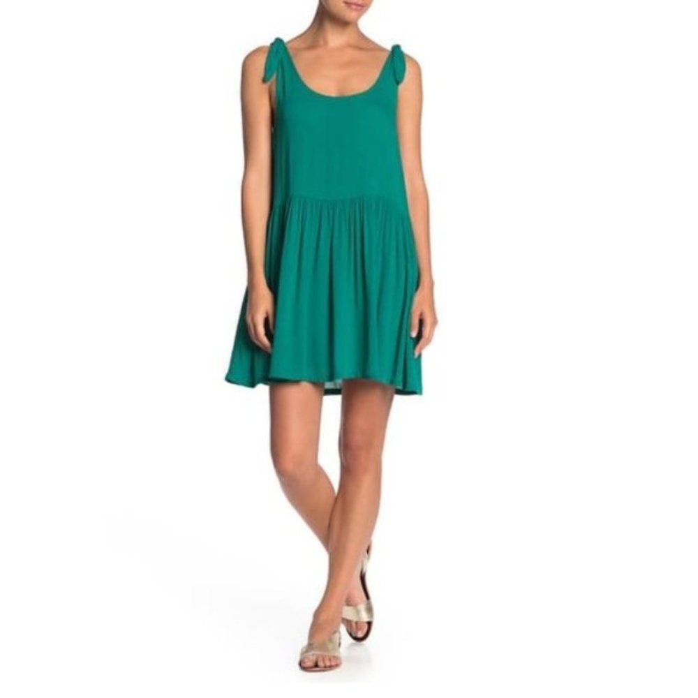 HIATUS Sleeveless‎ Shift Dress Bright Green Tank Flowy Sz Small